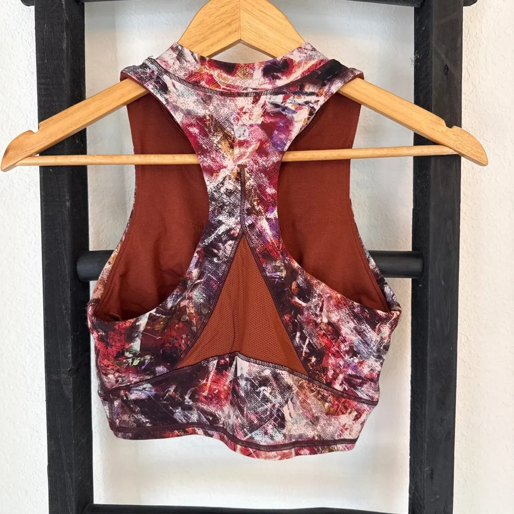 Lululemon Everlux High Neck Top Abstract Print Size 2‎